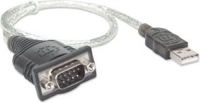 Adapter USB na RS232, 45 cm, črn - Manhattan