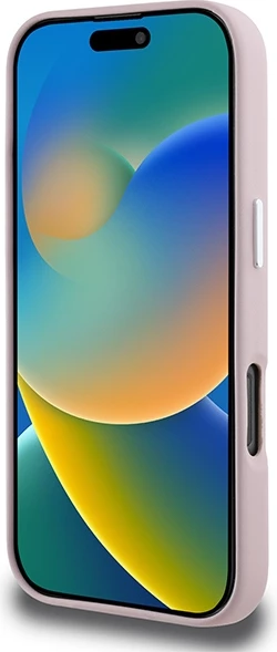 Ovitek z aluminijasto ploščico MagSafe, Karl Lagerfeld FW za iPhone 16 Pro, rožnat