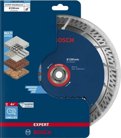 Rezalni disk EXPERT Multi Material 230 mm, diamantni - Bosch
