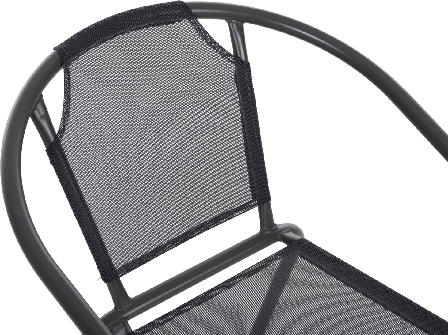 Vrtni naslanjač LEDAN FH5977.01 kovina in tekstilen v sivi barvi 55x58x72H cm