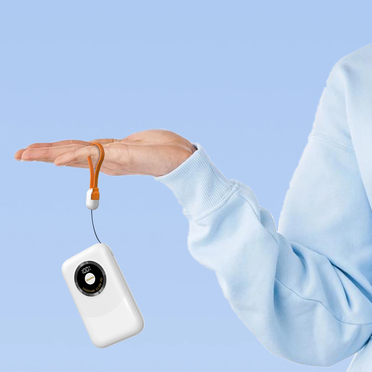 Prenosna baterija 10000 mAh, 22,5W, USB-A/USB-C Dudao K21 Mini, bež