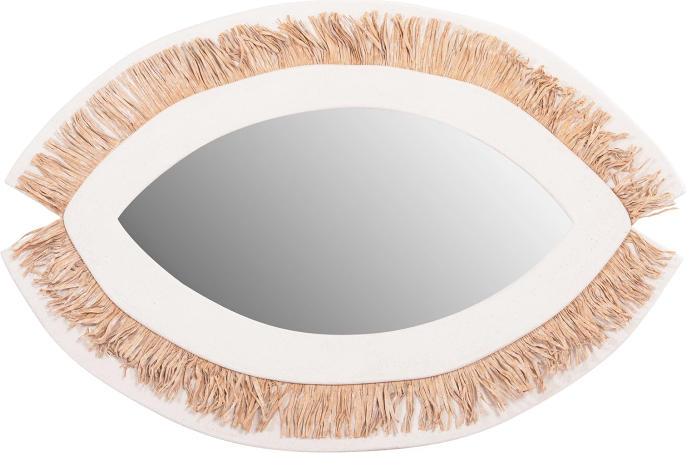 Stenski ogledalo serije Santorini FH4529 MDF v off white-dekor v bež 81x1,8x54Hcm