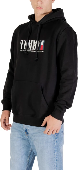 Duks s kapuco, Tommy Hilfiger Jeans, črn