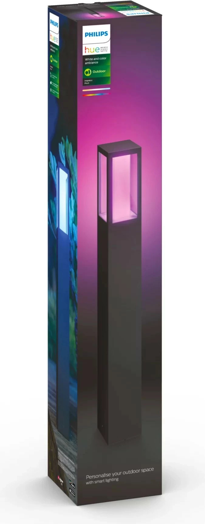 Zunanja pametna LED poštna luč Philips Hue 1743230P7, črna