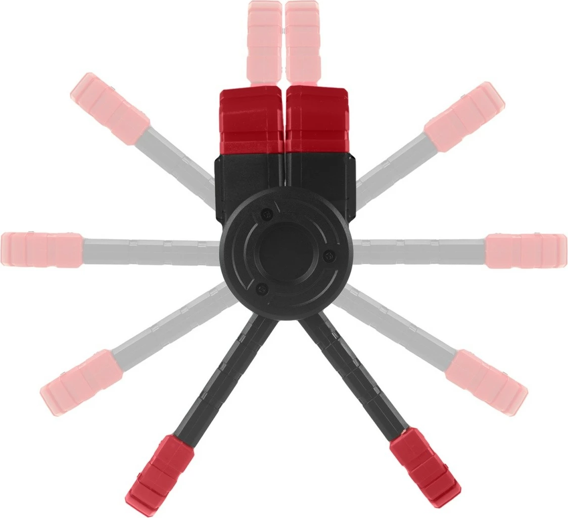 Delovna svetilka LED COB, Maclean MCE439, 300 lm, 3 načini osvetlitve, IP44, 6500K, črno/rdeča