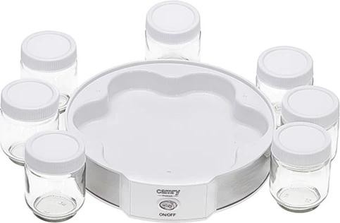Proizvajalec jogurta Camry CR 4519, 7 kozarcev x 200 ml, 20 W, 42°C, bel/srebrn