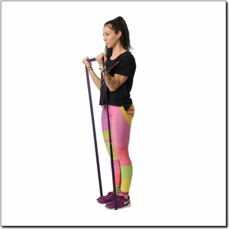 Elastični trak za vadbo GU05, vijoličen, za moške in ženske - HMS