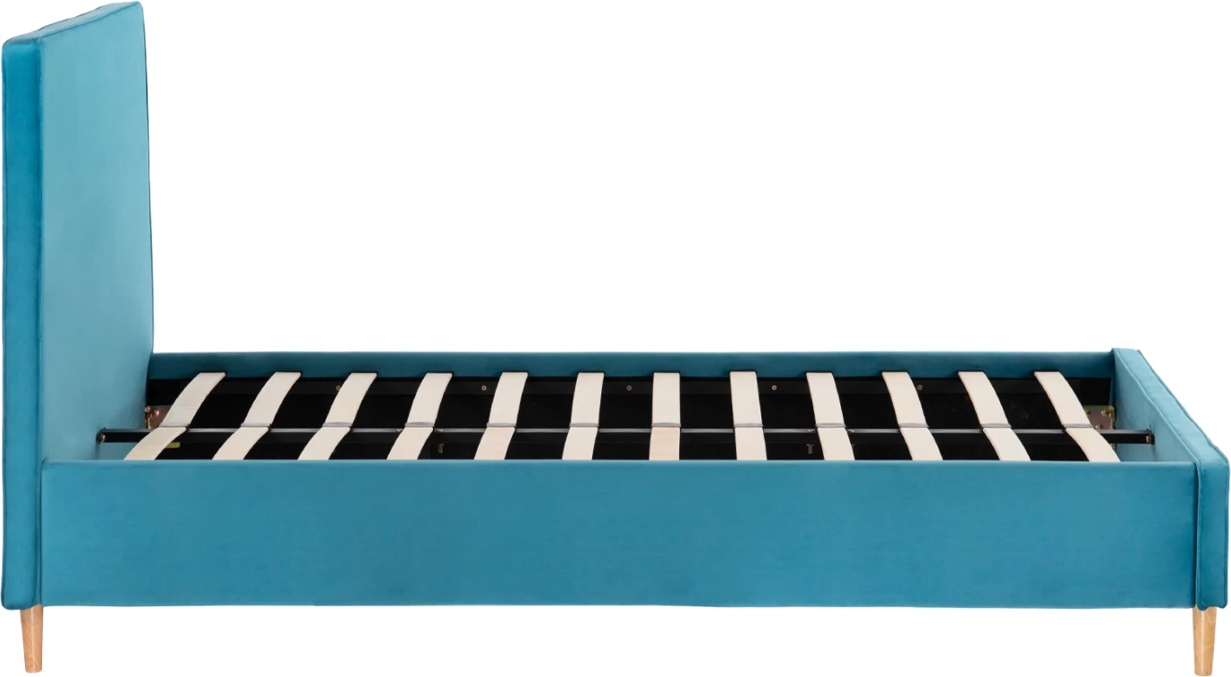 Postelja MAYLIN FH598.08 z modro-zelenim žametom za vzmetnico 120x200 cm