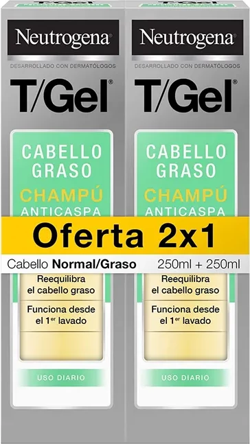 Šampon proti prhljaju Neutrogena T-Gel Anti-Dandruff unisex 2x250 ml