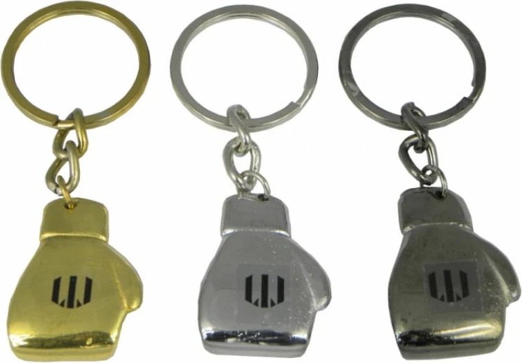 Gumb v obliki boksa, obesek za ključe Masters, zlata