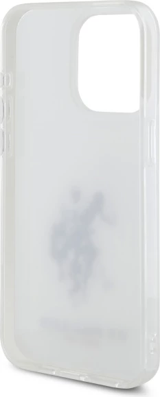 Ovitek za iPhone 15 Pro Max 6,7", bel z velikim sijočim logotipom, U.S. Polo Assn. USHCP15XTPUHRBH