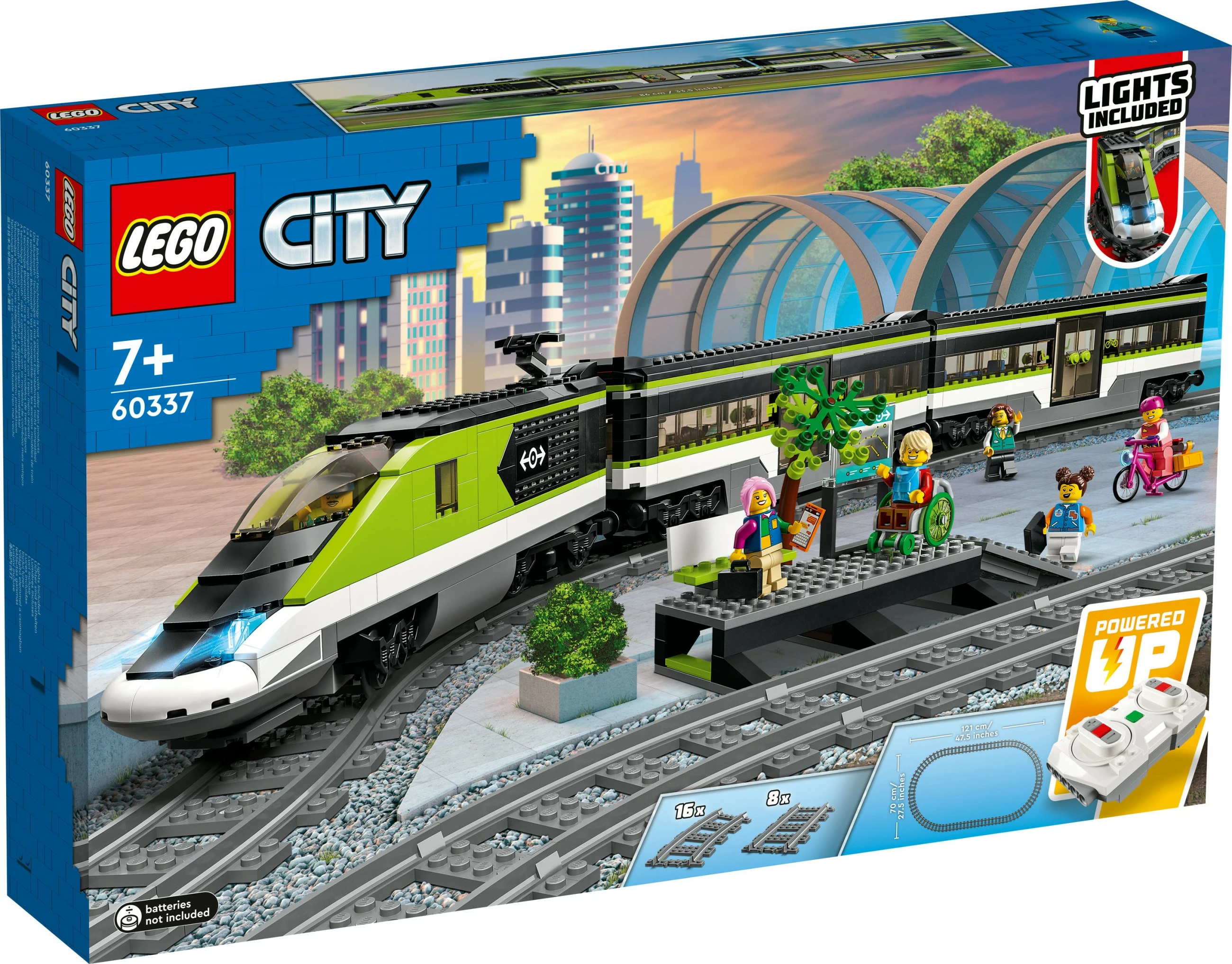 Set gradnje železniški potniški vlak LEGO City Express, 7+, plastika, 764 delov, večbarven