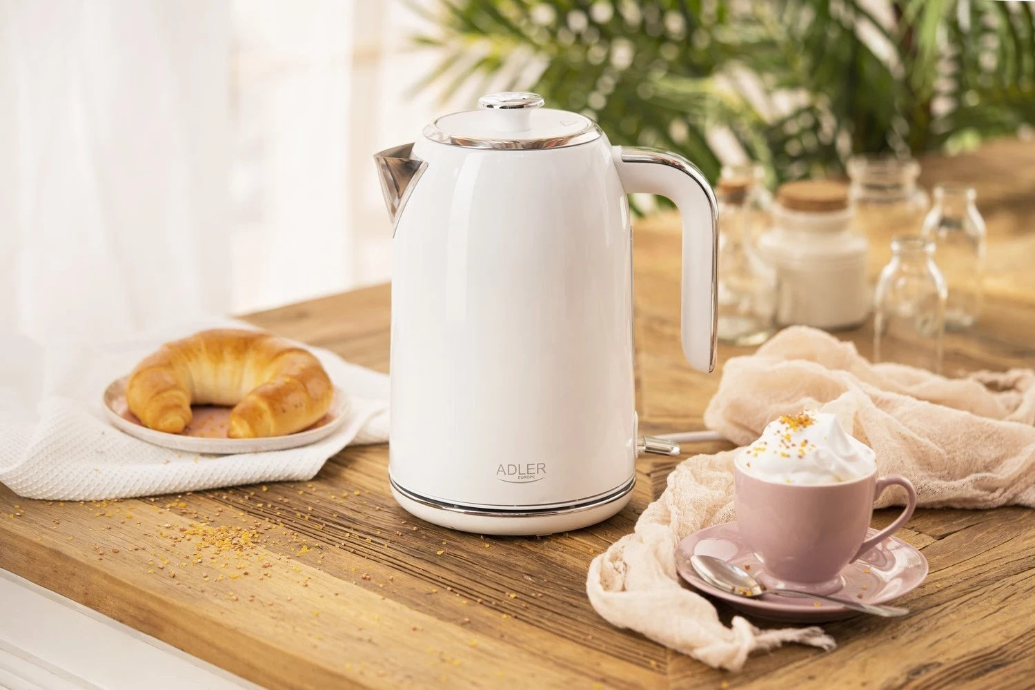 Električni čajnik, Adler AD 1341, bel