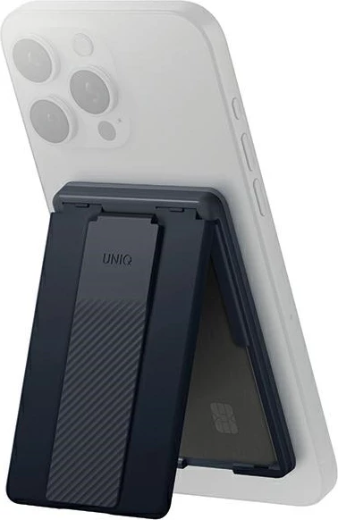 Magnetni ovitek za telefon z denarnico, stojalom in trakom UNIQ Heldro ID, moder