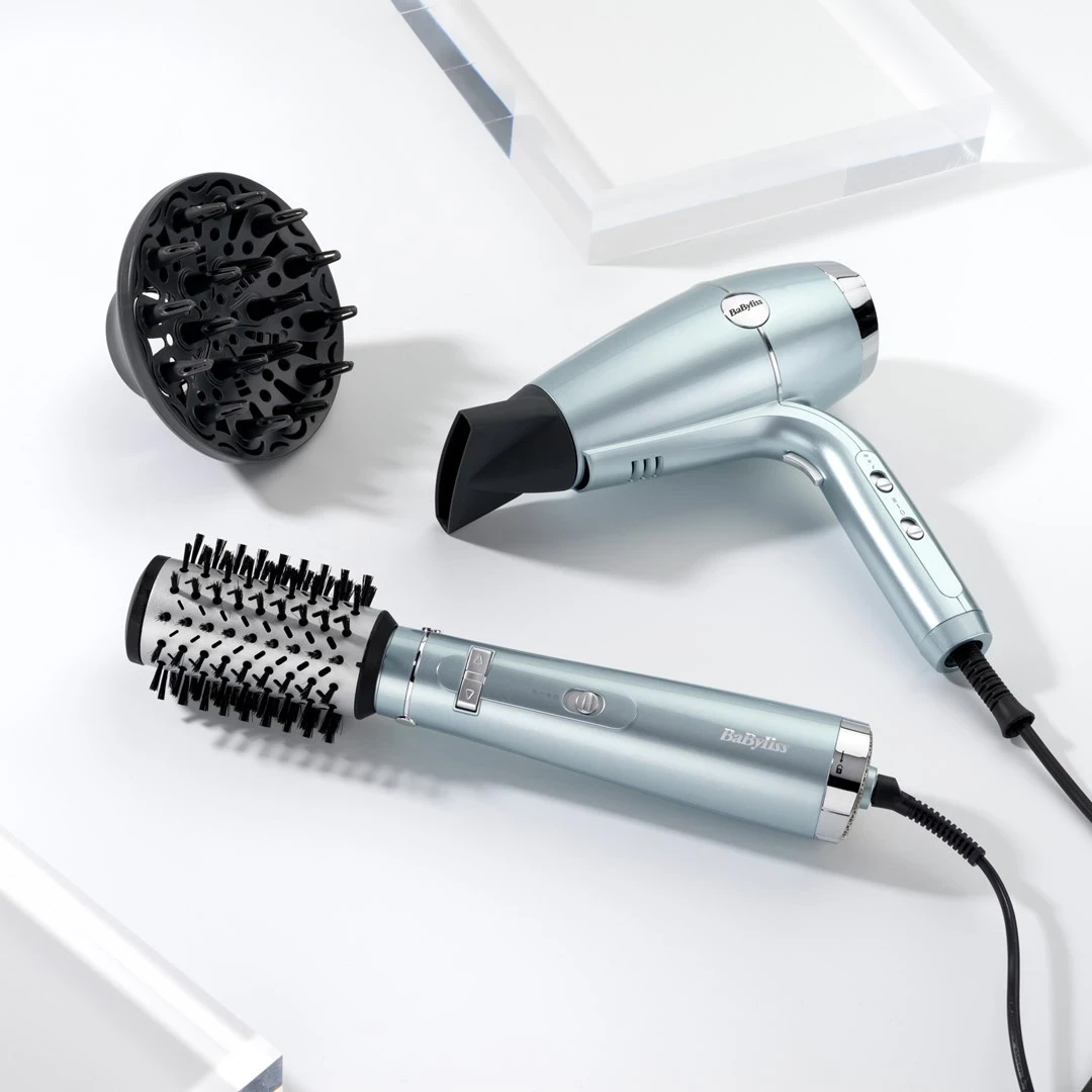 Vročozračna krtača za lase BaByliss Hydro Fusion AS773E, 700 W, črna metalik