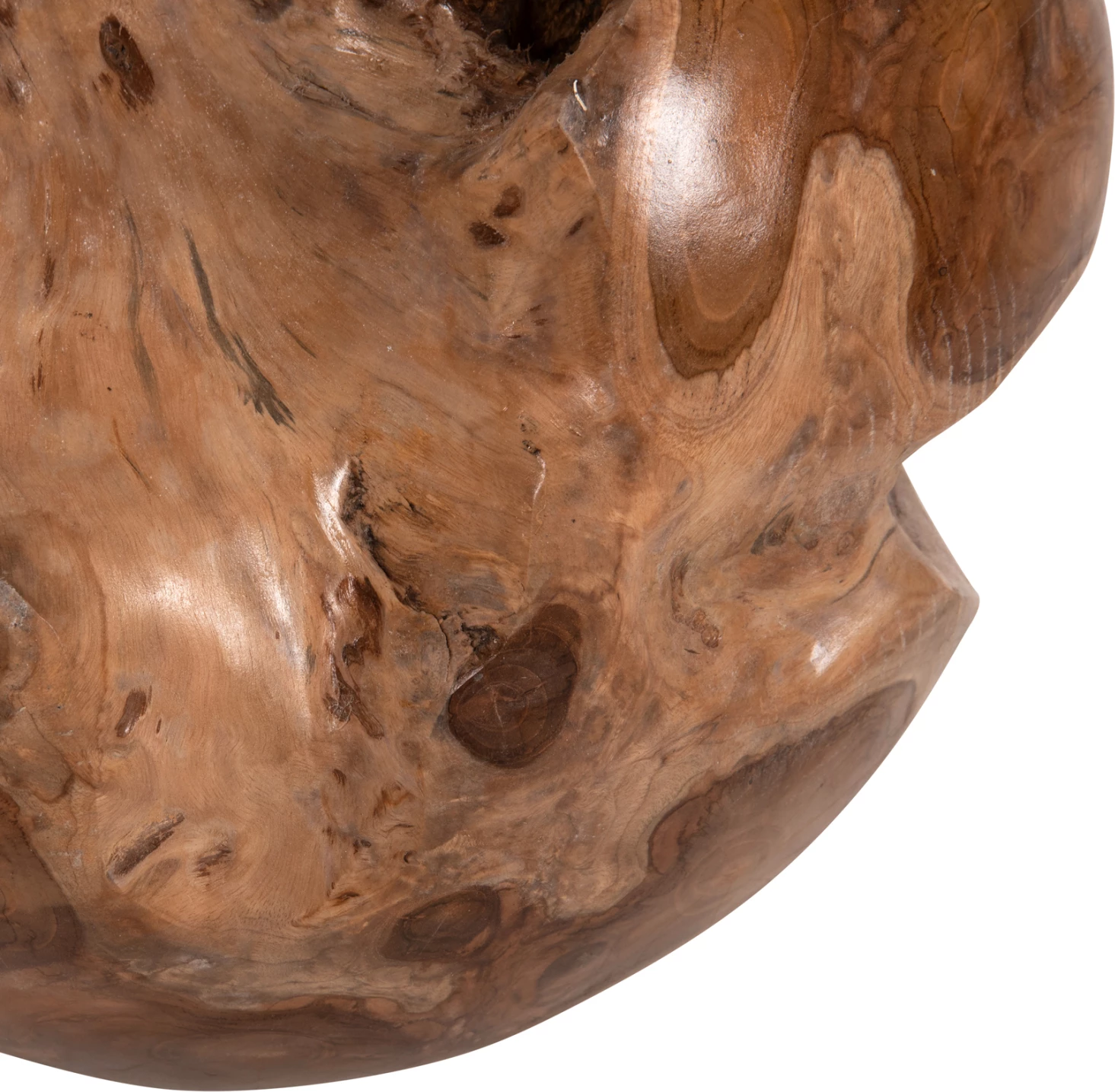 Talna dekoracija CLEM FH9653 krogla iz masivnega tikovega lesa-srednja velikost Φ40cm