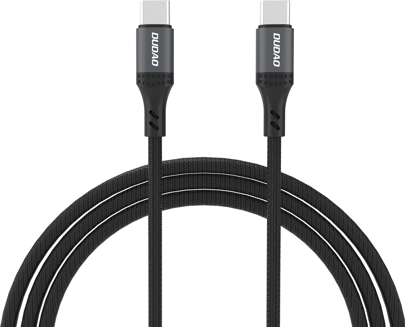 USB-C na USB-C kabel Dudao L3CC, 1,2 m, 60 W, najlon, črn
