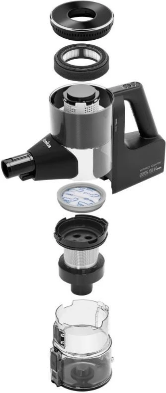 Vertikalni sesalnik brez vrečke Amica VM X Pro Dark, 0,7 L, črn