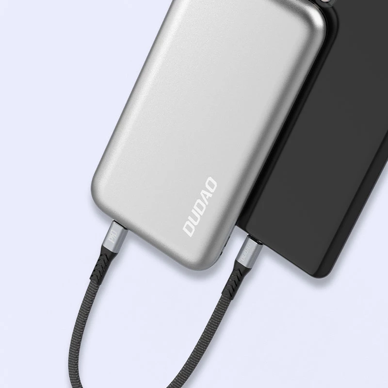Kabel USB-C na USB-C Dudao L10C, 0,23 m, 100 W, črn