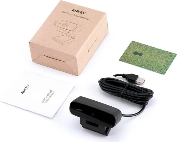 Kamera AUKEY PC-W3S, 2 MP, 1920 x 1080 slikovnih pik, Full HD, samodejni fokus, USB 2.0, črna