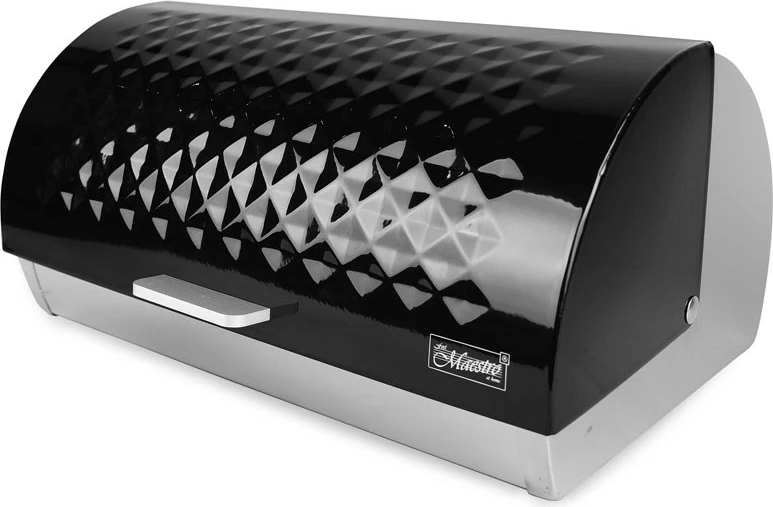 Kuhinjska škatla za kruh Maestro MR-1676, inox, črna