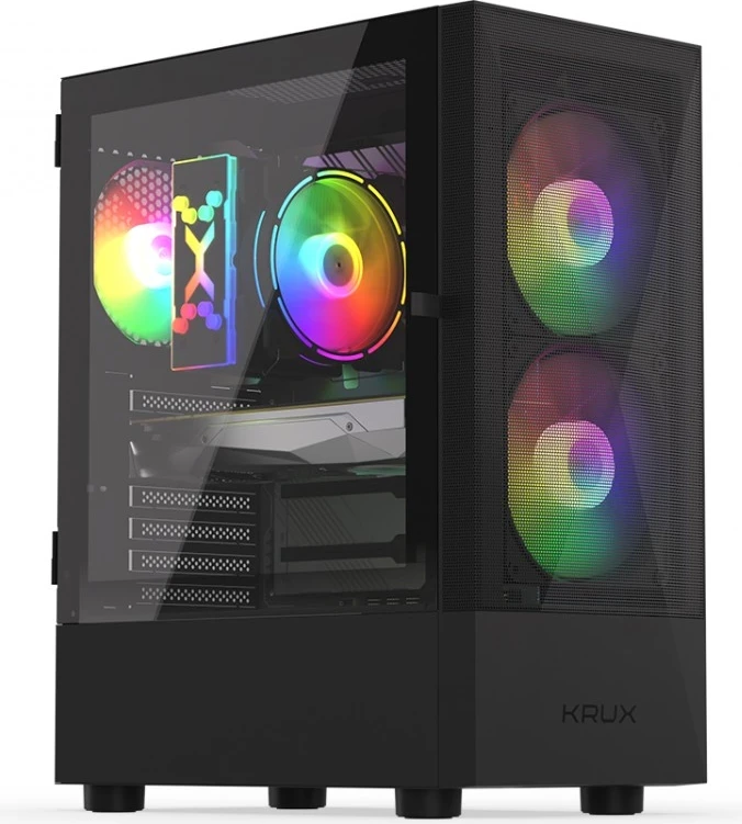 Kasetni računalniški ohišje Krux, črn