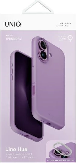 Ovitek za iPhone 16 UNIQ Lino Hue MagClick, rožnat