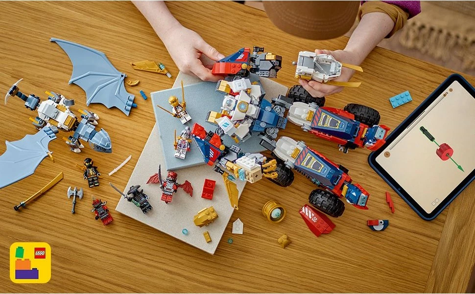 Set za gradnjo Zanejev Ultra Combiner Mech LEGO NINJAGO 71834, 1187 kosov, večbarven