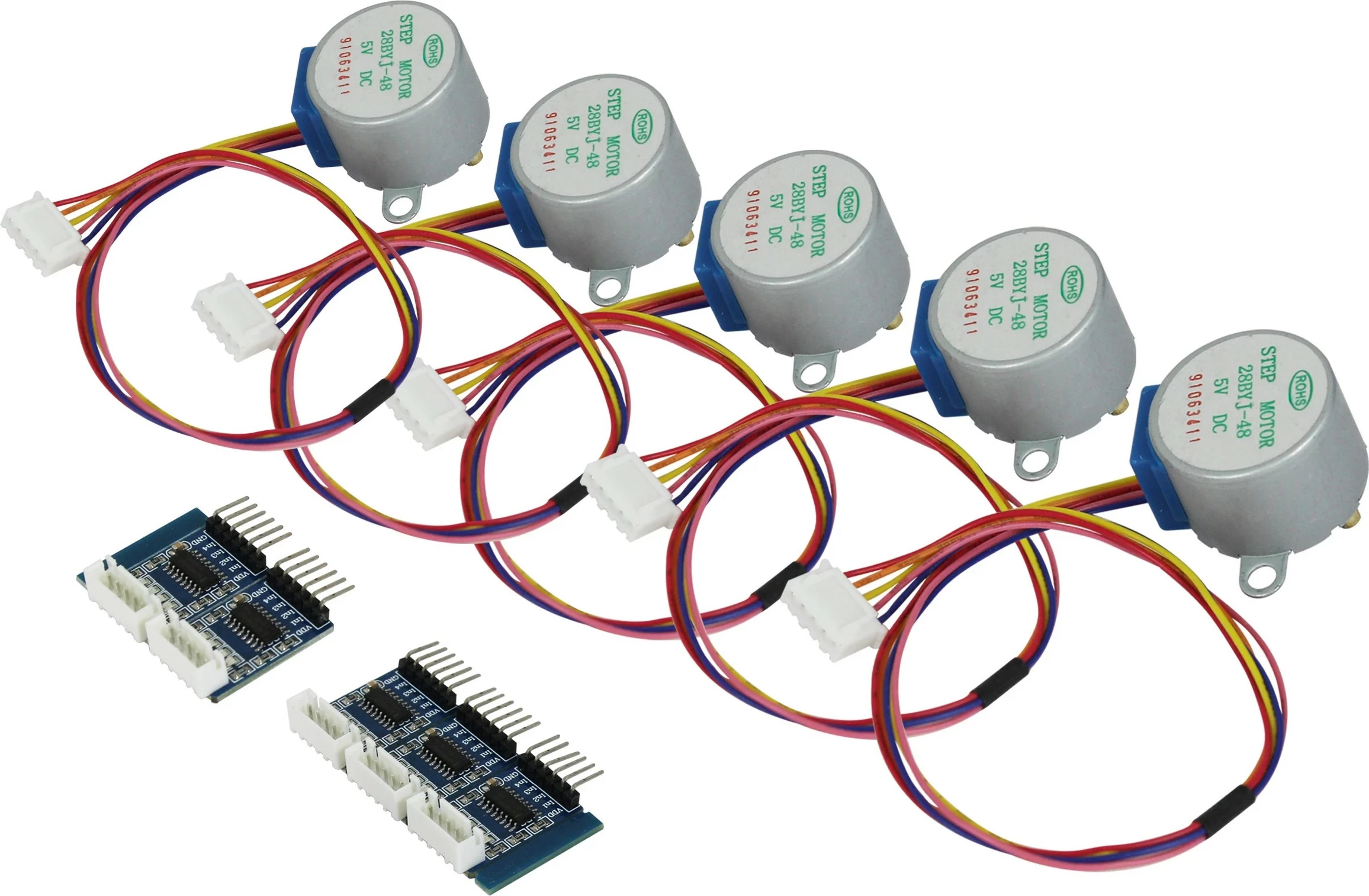 Motorni komplet z 5 koraki za Arduino ALLNET 4duino, 5 V, 5 kosov s krmilniki