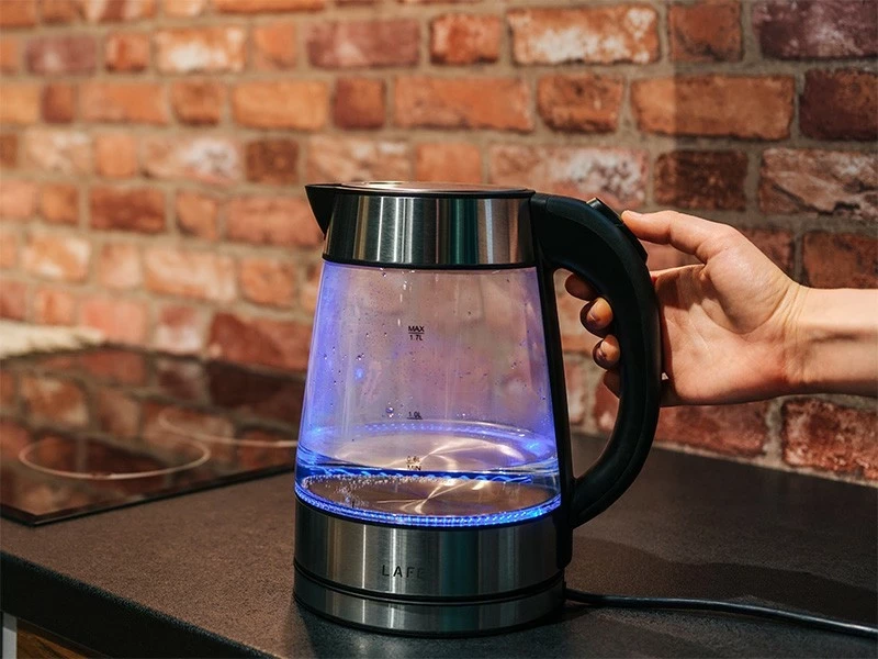 Električni čajnik Essential Glass, Lafe, 1,7 L, steklo, srebrn