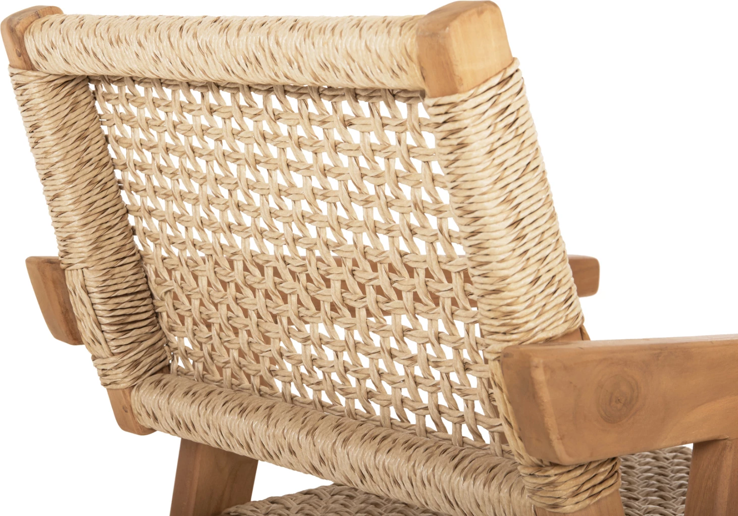 Jedilniški naslanjač BJORN FH9403.11 iz masivnega tikovega lesa-vrvi 54,5x61x85H cm