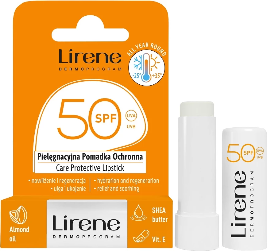Zaščitni balzam za ustnice SPF50, Lirene Care, 4.6 g