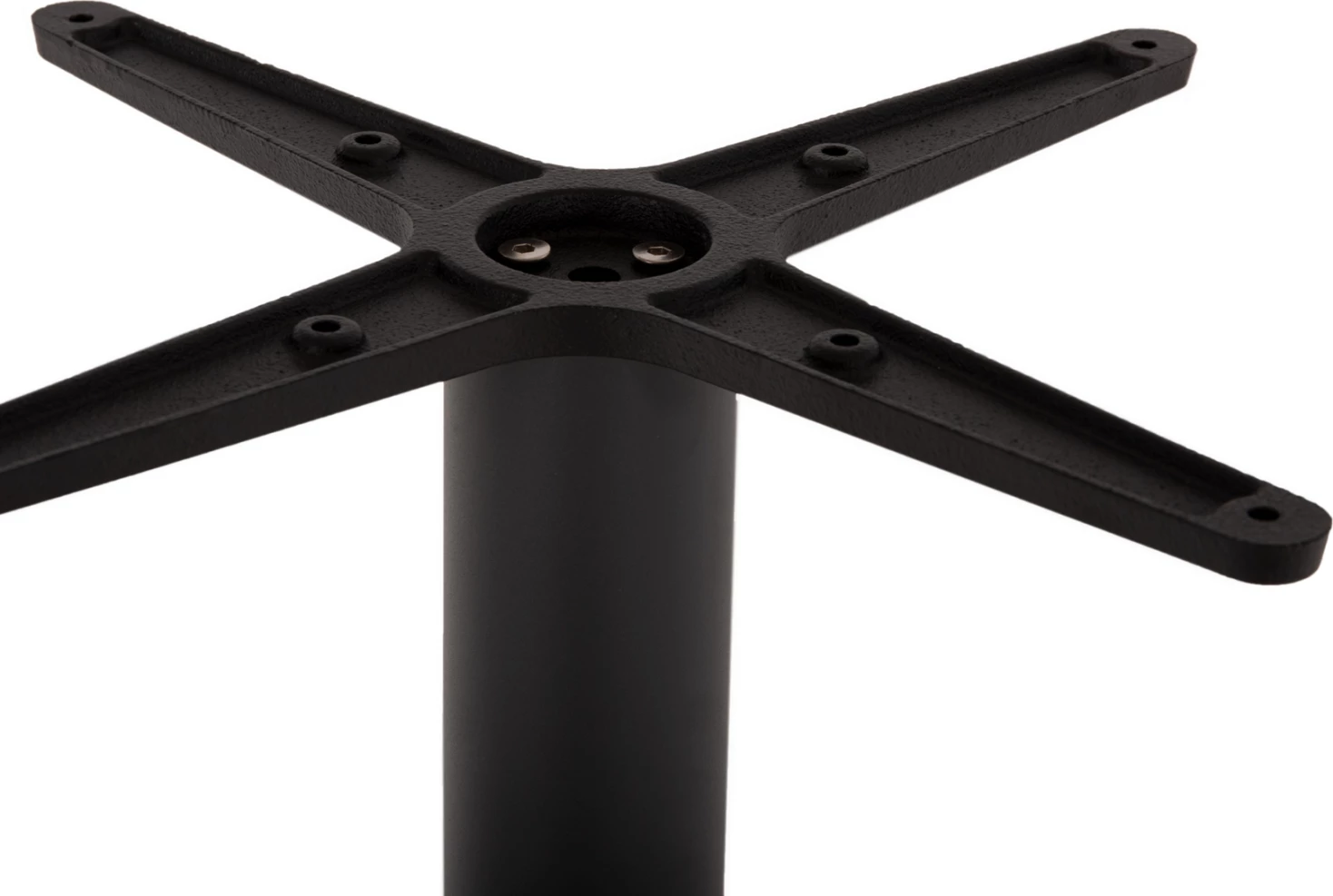 Osnova za barsko mizo FH474.20 srednje višine-mat siva kovina-nastavljivost višine-križ 46Χ46cm 45Χ45Χ94Hcm