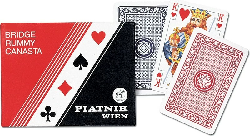 Igralne karte Piatnik 2197, set z 2 določenimi, za bridge, poker, rummy, canasta