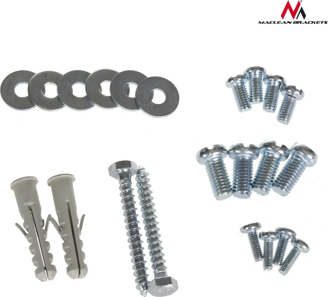 Stenski nosilec za TV/monitor Maclean MC-741, 13–42 palcev, 25 kg, črn