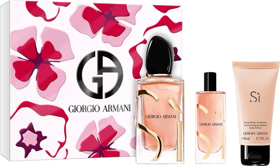 Eau de Parfum set za ženske Giorgio Armani Sì Intense, 100 ml + 50 ml + 15 ml