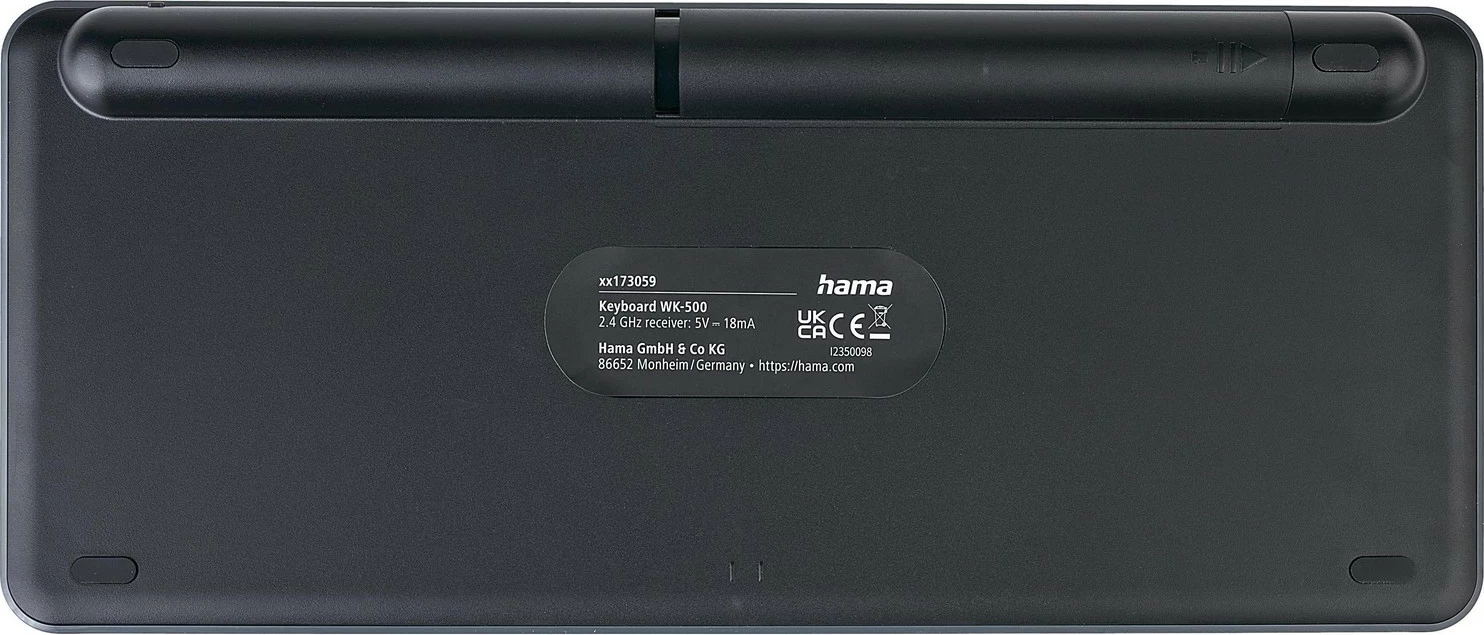 Brezžična več-podatkovna tipkovnica, Hama WK-500, črno-siva