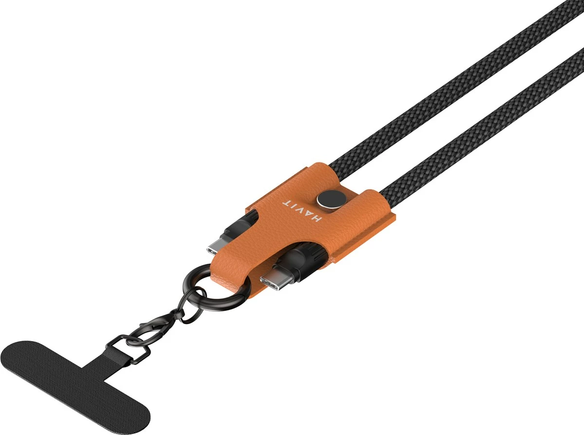 Kabel za polnjenje USB C na USB C Havit CB6344, 1,2 m, črno/rjavo