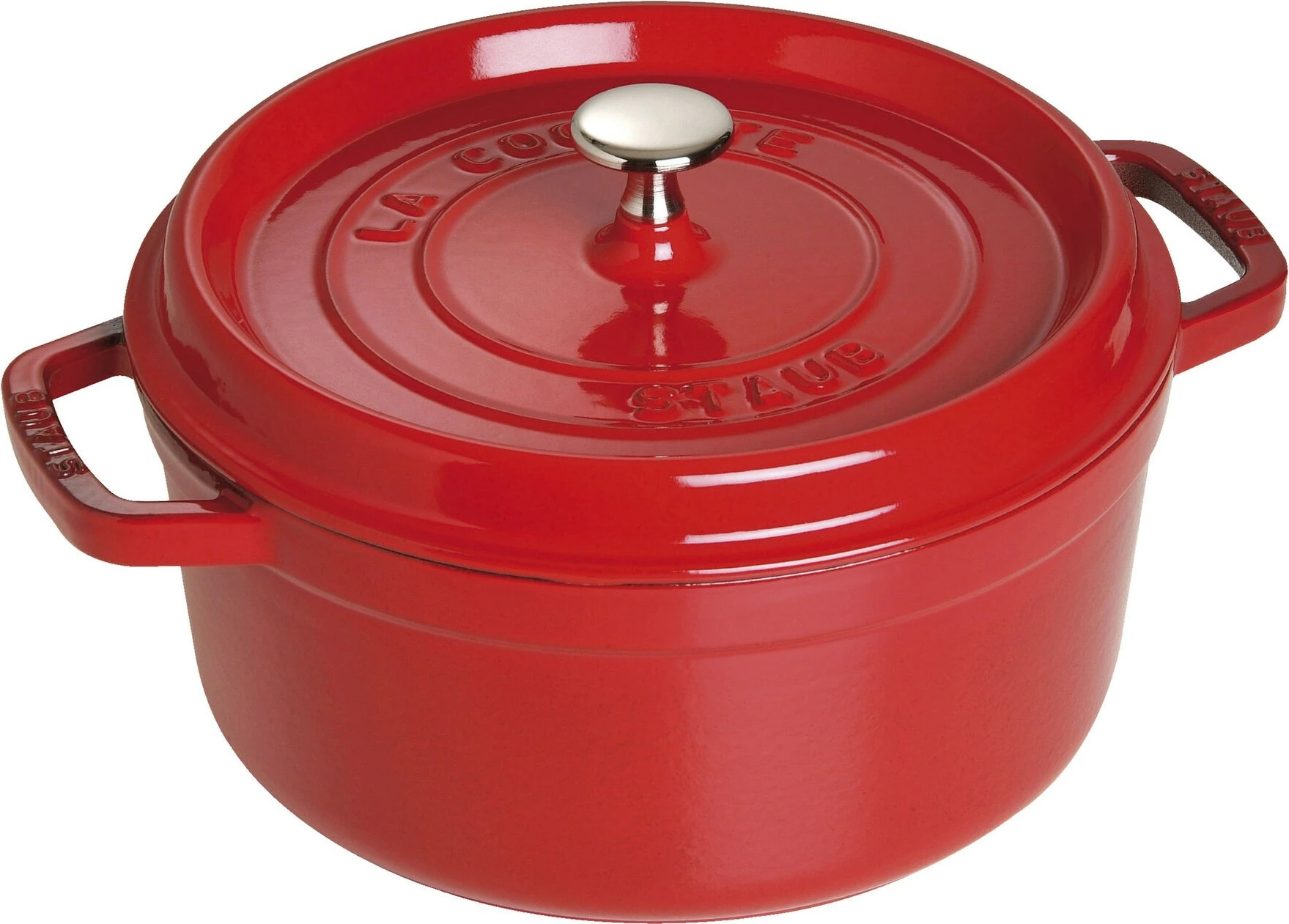 Lonec cocotte iz litega železa 3,8 L, rdeča (Staub)