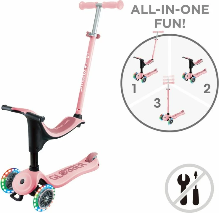 Multifunkcijski skiro za otroke, Globber, zelen