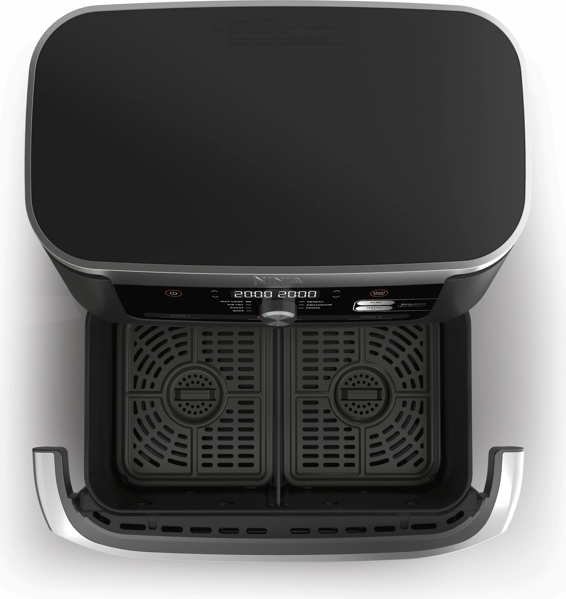 Pekač na vroč zrak, 10,4 L, 40–240 °C, za 8 oseb, dvojni, Ninja AF500EU, črno/nerjaveče