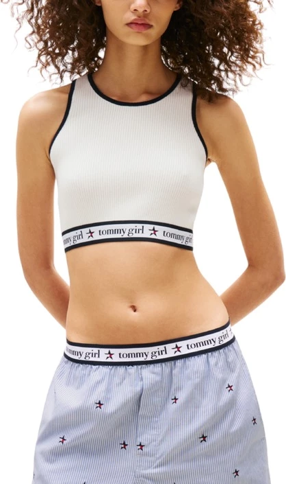 Top za ženske, bel — Tommy Hilfiger Jeans
