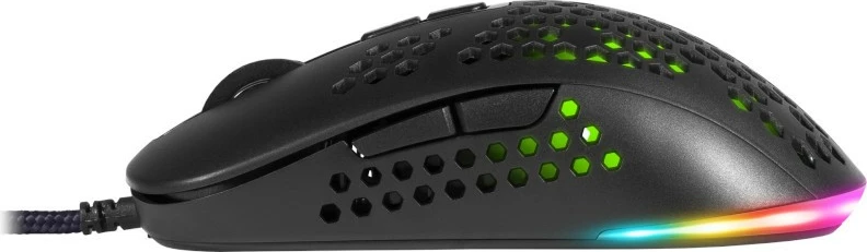 Gaming miška Defender SHEPARD GM-620L, 12800 dpi, 7 gumbov, RGB, črna