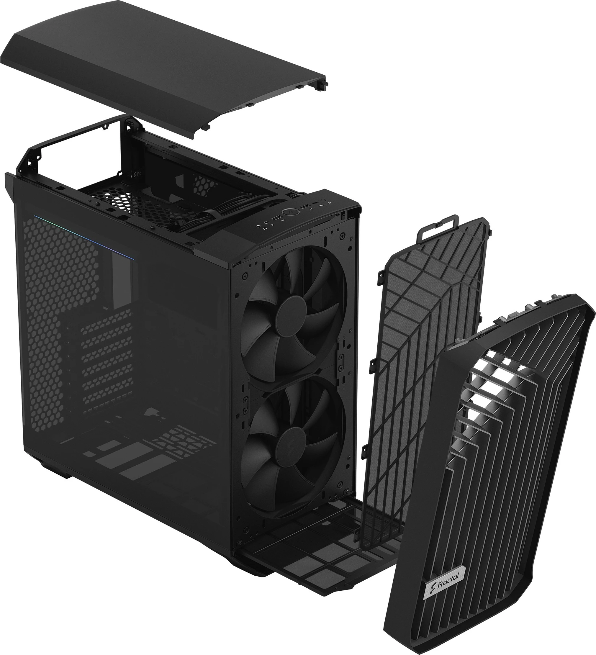 Kompaktno ohišje Fractal Design Torrent Compact, Tower, ATX/EATX/micro ATX/Mini-ITX, kaljeno steklo, črno