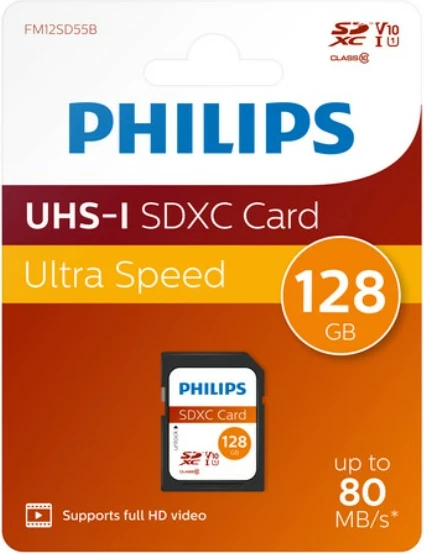 Kartica za pomnilnik 128GB SDXC, Class 10 UHS‑I U1 Philips Kartica za pomnilnik 128GB SDXC, Class 10 UHS‑I U1 Philips