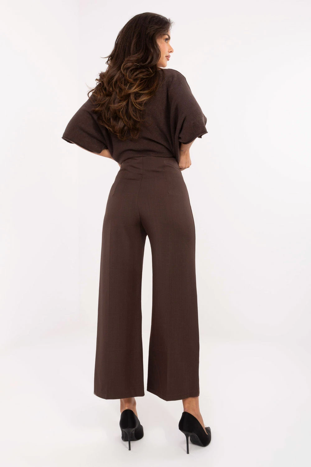 Elegantne culotte hlače za ženske Rue Paris 216725, rjave