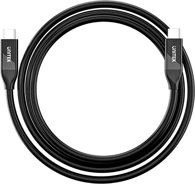 Kabel USB-C 4.0, 100 W, 40 Gbps, 8K, 2 m, črn Unitek