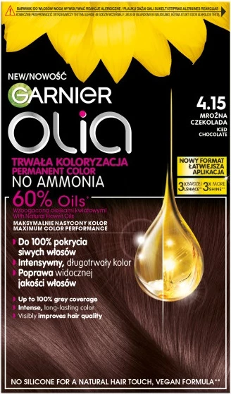 Barva za lase, ženske Garnier Olia 4.15 Icy Chocolate, 1 kos