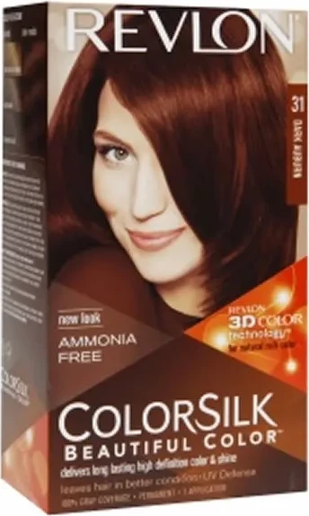 Barva za lase Dark Auburn Revlon Colorsilk brez amonijaka, unisex