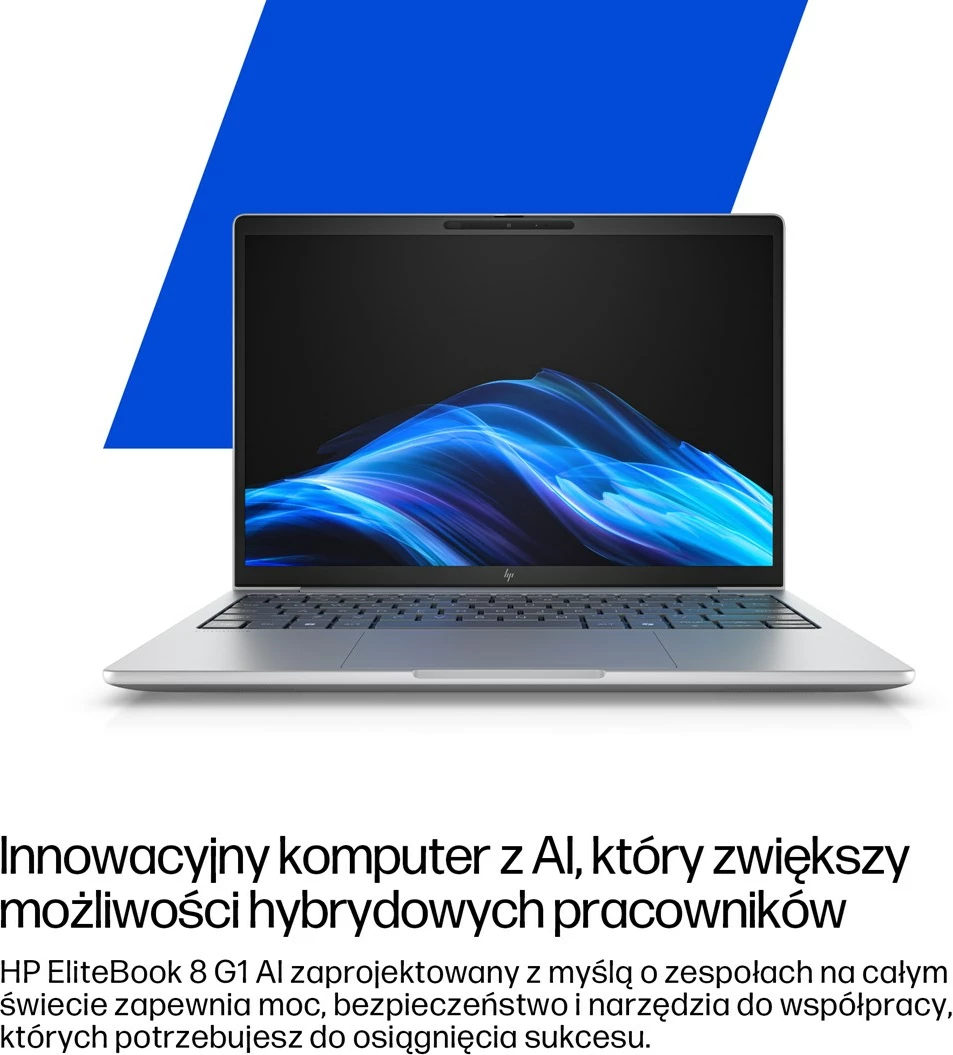 Prenosnik 16", 24 GB RAM, 512 GB SSD, Glacier Silver — HP EliteBook 8 G1i Ultra 7 255U